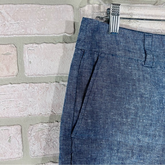 LOFT NWT 4” Linen Blend Shorts in Blue Size 2 - Picture 6 of 10